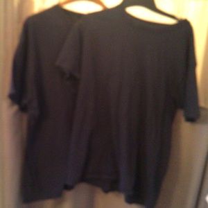 2 soffe navy cotton crew neck t-shirts size L & XL